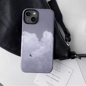 Cloud Design Phone Case - Black